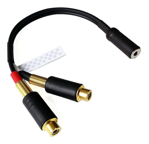 Adaptador Jack P2 + 2 Jack Rca (todos Fêmea) Estéreo De 20cm