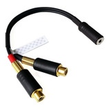 Adaptador Jack P2 + 2 Jack Rca (todos Fêmea) Estéreo De 20cm