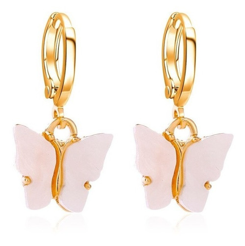 Aretes Pendientes Mariposa Color Oro Bohemia Vintage Mujer