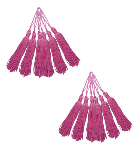 Aplique Pingente Tassel Tulipa Luxo 7cm 50un Rosa Chiclete