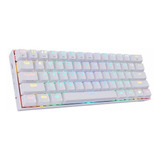 Teclado Gamer Redragon K530w Draconic, 60%, Rgb, Blanco.