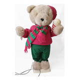 Gran Muñeco Oso Navideño Con Movimiento Alto 58 Cm - 220 V