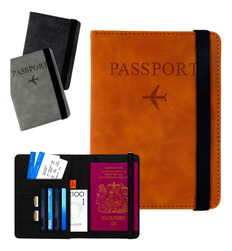 Carteira Porta Passaporte Documentos Viagem Alta Qualidade