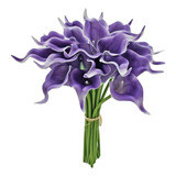 20 Flores Alcatraz Artificiales De Latex Violeta 35cm