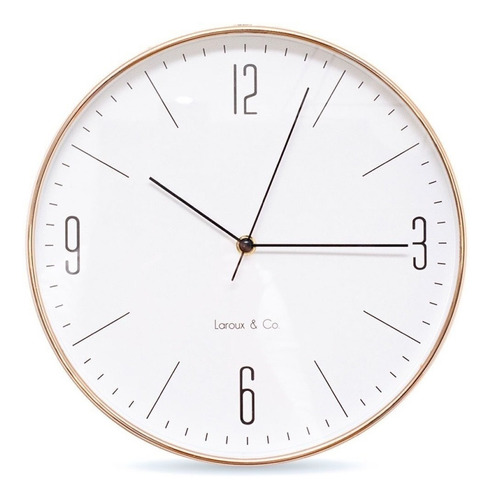 Reloj De Pared Grande Silencioso Cobre Moderno Clásico 