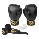 Kit Luva Boxe Muay Thai + Bucal E Bandagem 3m Vollo Original