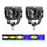 2pc 18000lm Faros Auxiliares Lupa Para Auto Moto Con Estrobo