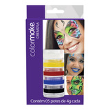 Tinta Facial Cremosa 5 Cores De 4g Cada Colormake Carnaval