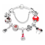 Pulsera Compatible Pandor Mickye Minnie Mimi Princesas Amor