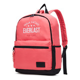 Mochila Everlast Salmon Bolsillo En Base Bordado