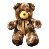 Peluche Oso Jaspeado Suave 60 Cm Rex Color Marrón Oscuro