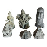 Miniaturas Para Terrário Enfeite Ganesha Moai Buda Pirâmide 