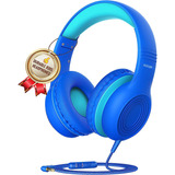 Audifonos Para Niñoss Con Micrófono, Volumen Max 85/94db Color Azul