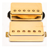 Captadores Guitarra Humbucker Ponte E Braço Dourado