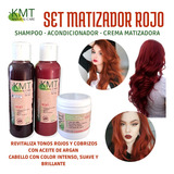 Matizador Rojo - Set Shampoo + Acondionador + Matizador