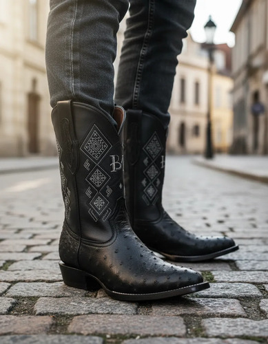 Bota Vaquera Para Caballero Genuina Avestruz | Meses sin interés