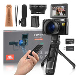 Kit De Vlogger G-anica 4k Con Cámara De 48mp, Micrófono Y Tr