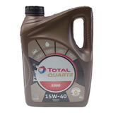 Aceite Total Quartz 5000 Mineral 15w40 Ideal Gnc 4lts.