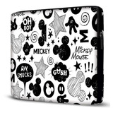 Capa Para Notebook Mickey Com Bolso Branco 15.6  Maleta