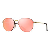 Ray Ban Rb3579n 001/e4 Hexagonal Blaze Rosa Espejo Dorado