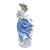 Escultura De Mujer, Mxmyh-001, 1pz, Azul/blanco, 30x12x12, P