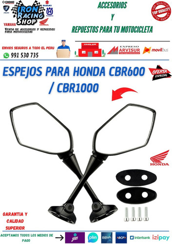 Espejos Para Honda Cbr1000 / Cbr600 Foto 3