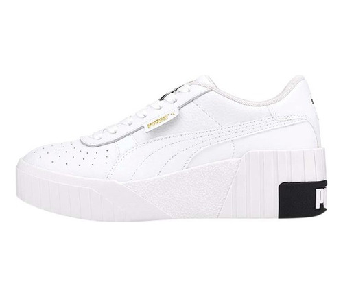 Zapatilla Mujer Puma Cali Wedge 373438 03 White Black