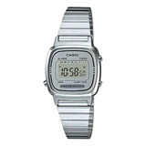 Reloj Plateado Digital Vintage Casio Mini La670wa7df Para Mujer