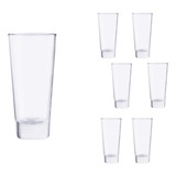 Set 6 Vasos De Vidrio Fondo Grueso Alta Calidad Lujo 370 Ml