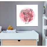 Vinilo Decorativo 60x60cm Bebe Animal Geometrico Koala