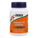 Probiotic-10 25 Billion 50 Capsulas Veganas Now