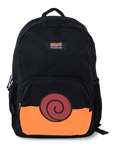 Mochila Escolar Naruto Uzumaki Preta De Anime Pacific