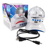 Bola Giratoria Disco Luces Led Altavoz Inalámbrico Portátil