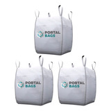 3 Big Bag P/ Ensacar Reciclagem Entulho 1000kg 1m³ Ref-c1