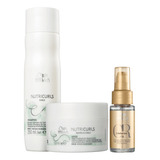 Kit Wella Nutricurls Sh 250ml + Masc 150ml + Óleo 30ml