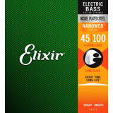 Encordado Para Bajo 4 Cuerdas Elixir 14052 Alta Durabilidad