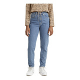 Jeans Mujer High Waisted Mom Azul Claro Levis
