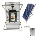 Cerca Elétrica Rural Kit Eletrificador Solar 270km + Brinde 