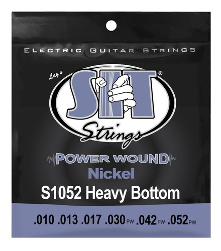 Encordoamento Guitarra Sit 010 Power Wound Heavy S1052 Nf-e