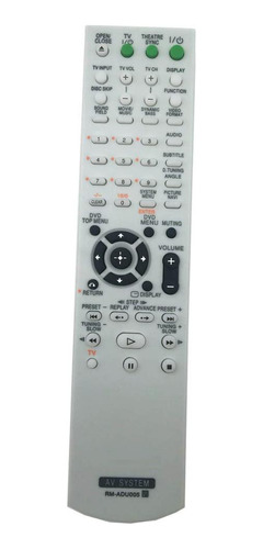 Control Remoto Para El Sistema De Cine En Casa Sony Dvd Dav-