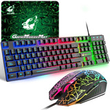 Combo 3 En 1 Teclado Mouse Ilum Gamer Rgb Ziyou Lang T13 Rai