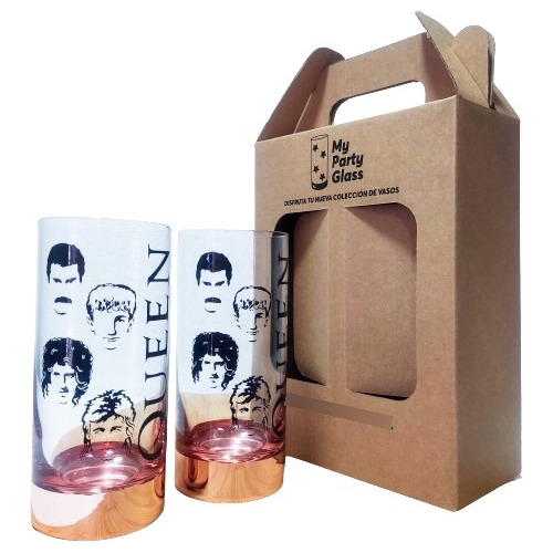 Set 2 Vasos Rock Cobrizados 500ml