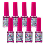 Kit Com 8 Esmalte Base Nutribomba Fortalecedora De Unhas