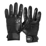 Guantes Motociclista De Piel Para Frio Termico Wkl 1992 Color Negro Talla Xl