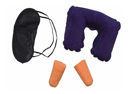 Set Viaje Almohada Cojín, Tapones Antifaz Descanso