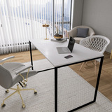 Mesa Home Office Compacta Pequena Branca Preta Ou Marrom Ask