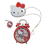 Set De Hello Kitty Reloj, Radio Y Llavero - Para Niña