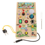 Tabla Montessori Busy Board Con Juguete Sensorial Led De Mad