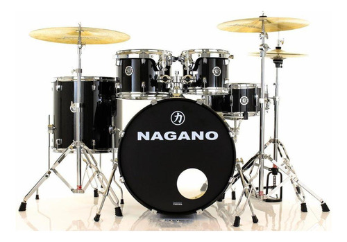 Bateria Acústica Nagano Garage Rock 22 Ebs Ebony Sparkle