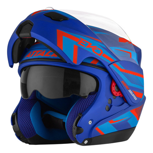 Capacete Escamoteavel Robocop Attack Evo Fume Viseira Dupla